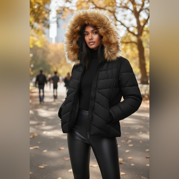 Madden Girl Jackets & Blazers - Madden Girl Beautiful Luxury Hoodie Puffer Jacket Excellent Condition !!